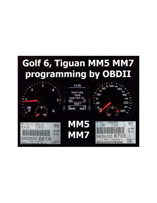 S7.18 VW Golf6, Tiguan MM5, MM7 dashboard programming by OBDII