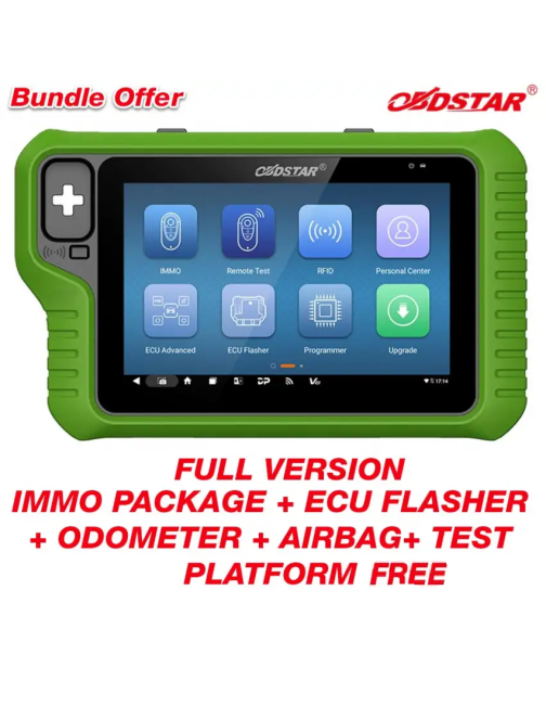 OBDSTAR SET02 - OBDSTAR KeyMaster G3 IMMO PACK + ODO METER +ECU Flasher + Airbag Reset + TEST PLATFORM FREE