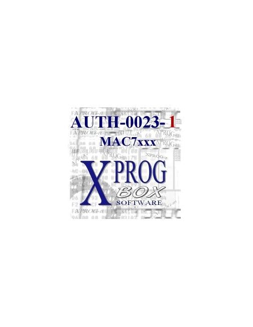 AUTH0023-1 - MAC7xxx Autoryzacja X-PROG ELDB