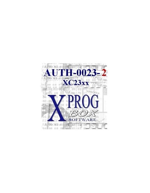 AUTH0023-2 - XC2xxx Authorization X-PROG ELDB