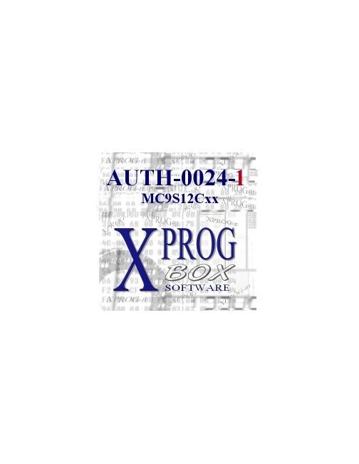 AUTH0024-1 - MC9S12Cxx Autoryzacja X-PROG ELDB