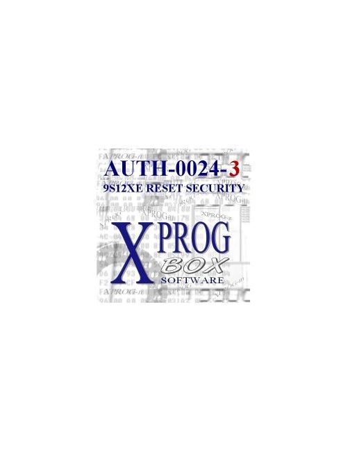 AUTH0024-3 - 9S12XE Autoryzacja X-PROG ELDB