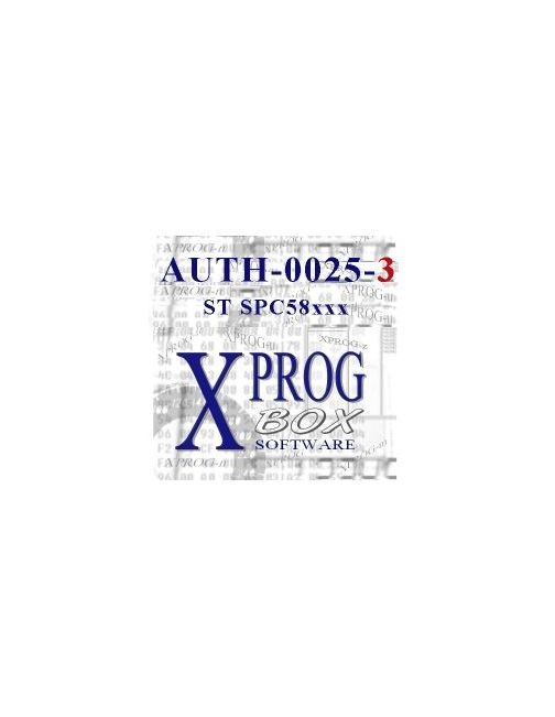 AUTH0025-3 ST SPC58 - Autoryzacja XPROG ELDB