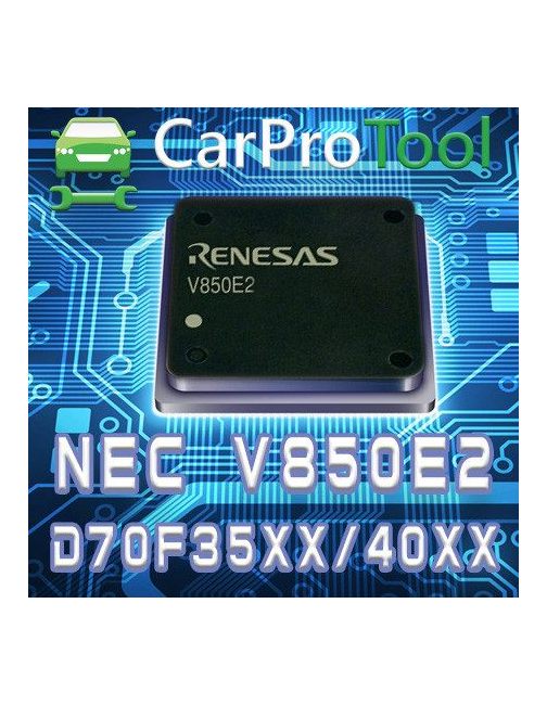 CPTSP15 - Renesas NEC V850E2 D70F35xx D70F40xx. FLUR0RTX Connection type. Activation for CarProTool