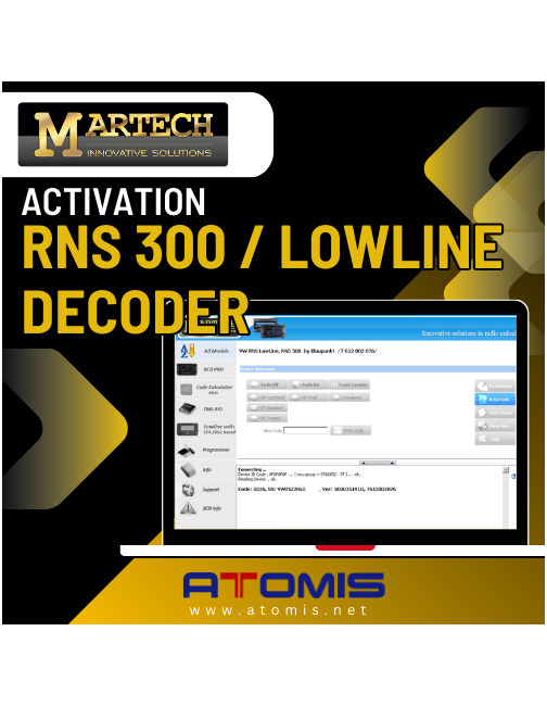 MRTSW03 - RNS 300 / Lowline Decoder MARTECH Activation