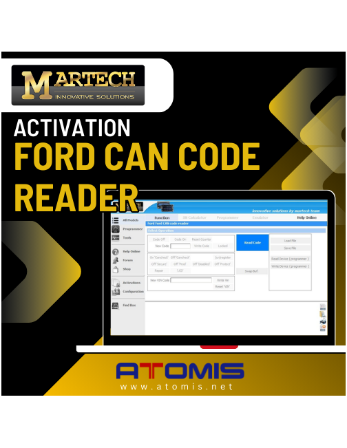 MRTSW17 - Aktywacja MARTECH Ford CAN code reader