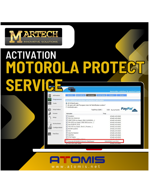 MRTSW19 - Motorola Protect Service MARTECH Activation