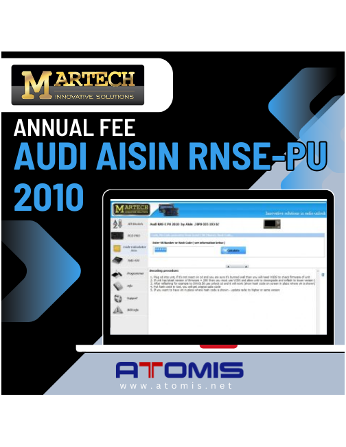 MRTSUB09 - MARTECH Audi Aisin RNSE-PU 2010 Annual Fee