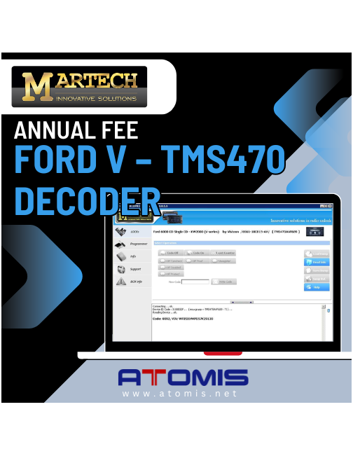 MRTSUB10 - Abonament 1 rok Ford V – TMS470 Decoder Annual Fee