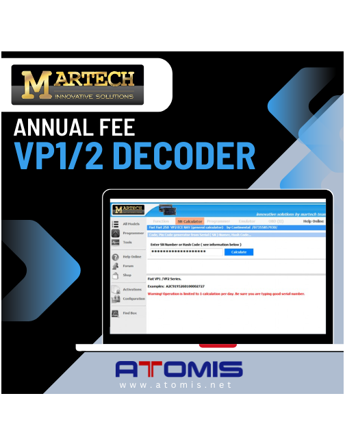 MRTSUB15 - MARTECH VP1/2 Decoder Annual Fee