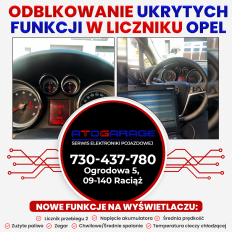 OPEL - Odblokowanie ukrytych funkcji w liczniku (menu)